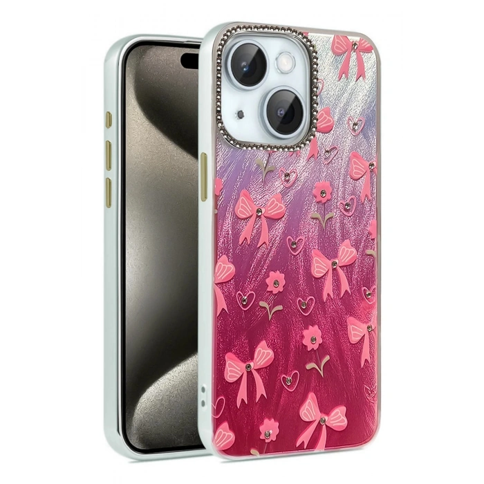 iPhone 15 Kılıf Blade Aynalı Desenli Kapak - Desen 3