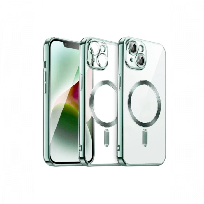 iPhone 15 Kılıf Kross Magneticsafe Kapak - Açık Yeşil