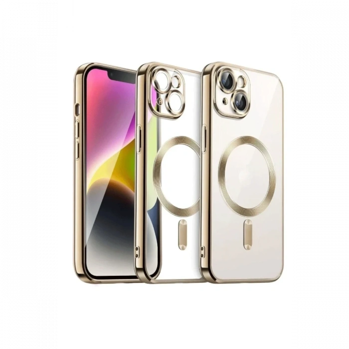 iPhone 15 Kılıf Kross Magneticsafe Kapak - Gold