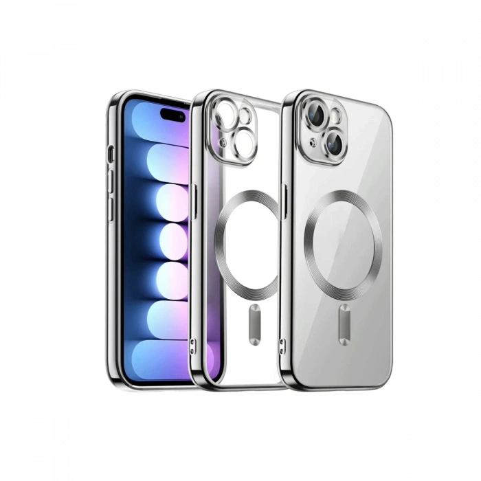 iPhone 15 Kılıf Kross Magneticsafe Kapak - Gümüş
