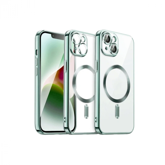 iPhone 15 Kılıf Kross Magneticsafe Kapak - Koyu Yeşil
