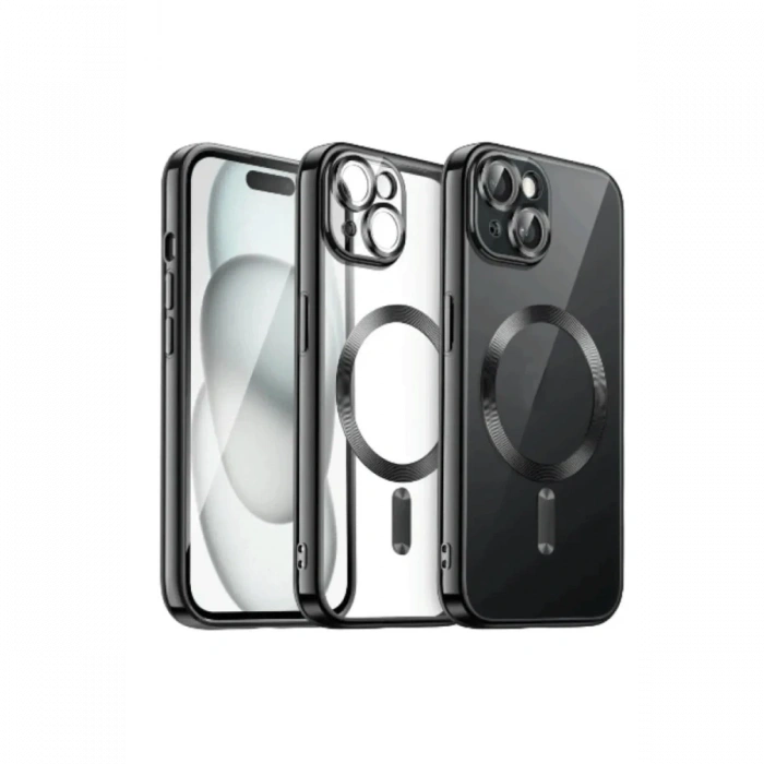iPhone 15 Kılıf Kross Magneticsafe Kapak - Siyah