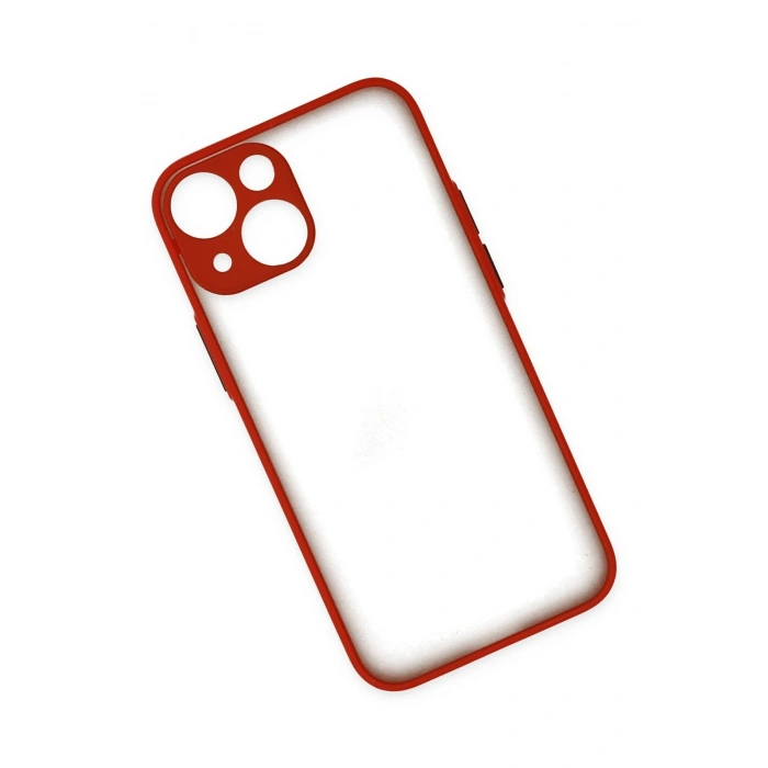 iPhone 15 Kılıf Montreal Silikon Kapak - Kırmızı