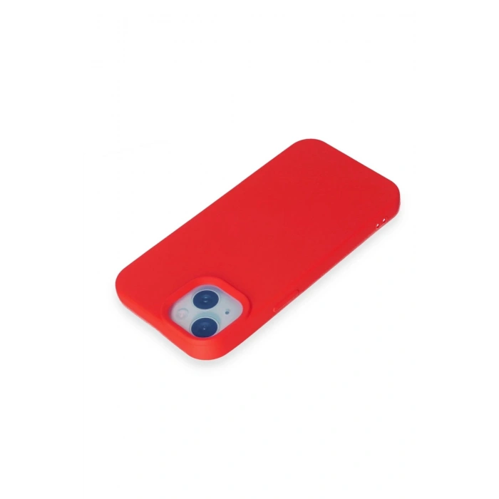 iPhone 15 Kılıf Nano içi Kadife Silikon - Kırmızı