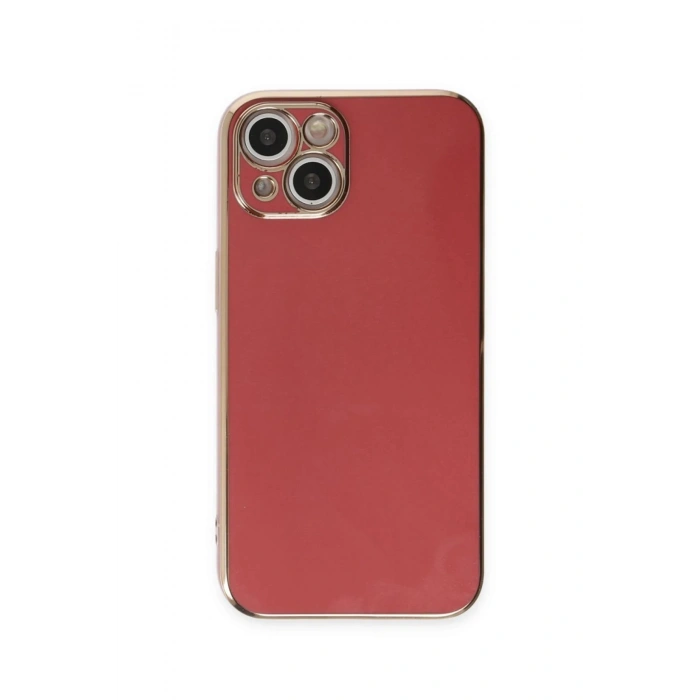 iPhone 15 Kılıf Volet Silikon - Kırmızı