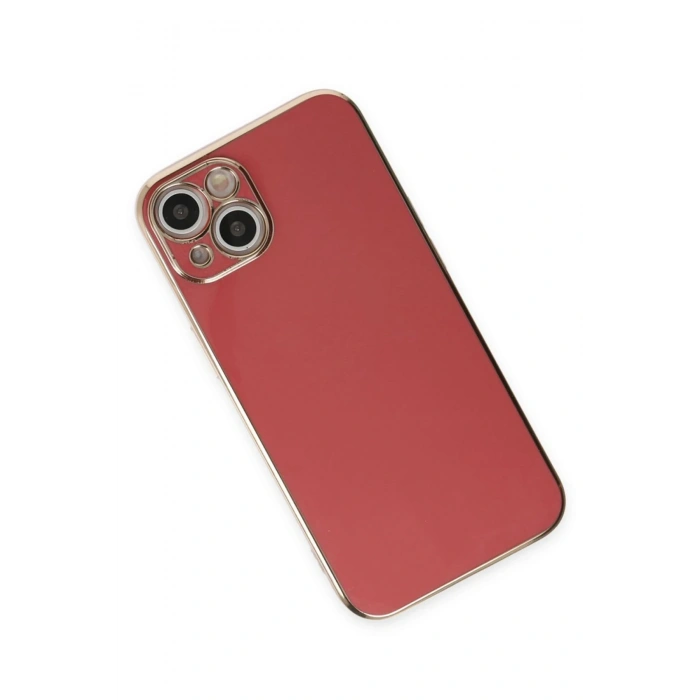 iPhone 15 Kılıf Volet Silikon - Kırmızı