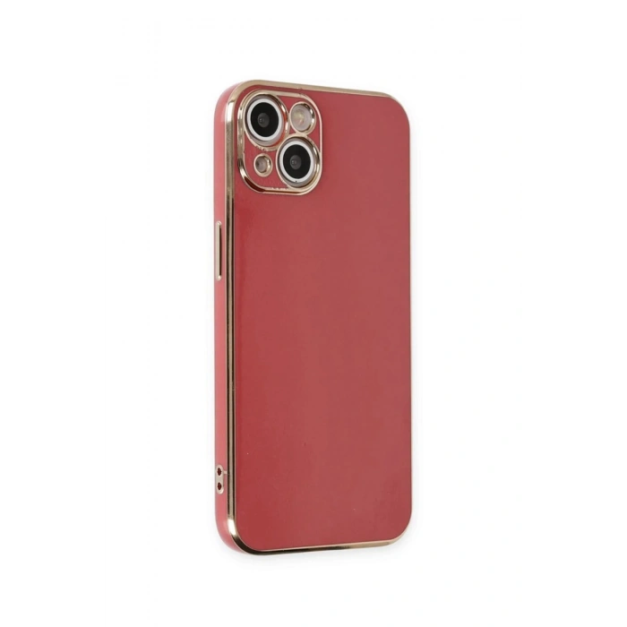 iPhone 15 Kılıf Volet Silikon - Kırmızı