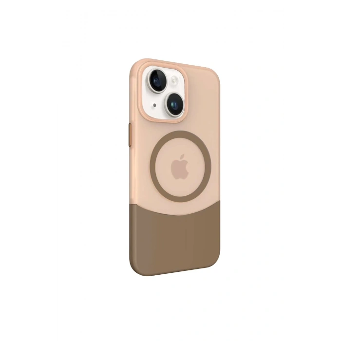 iPhone 15 PC Suit Magsafe Kapak - Kahverengi