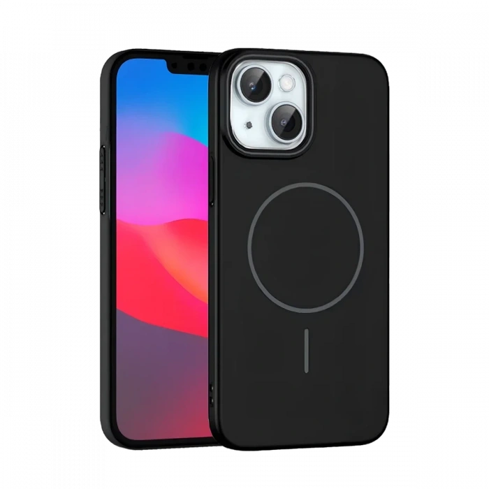 iPhone 15 Plus Broş Magsafe Kapak - Siyah