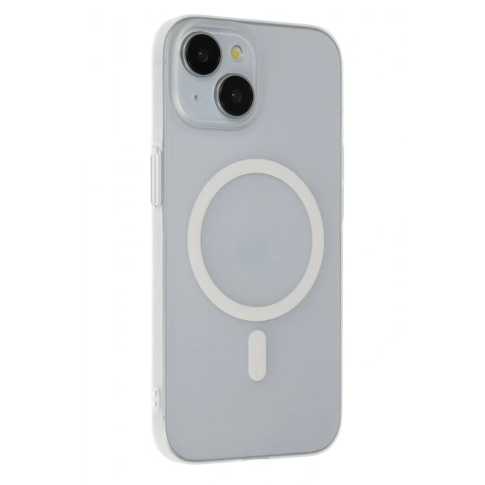 iPhone 15 Plus Tuna PC Slim Magsafe Kapak - Şeffaf