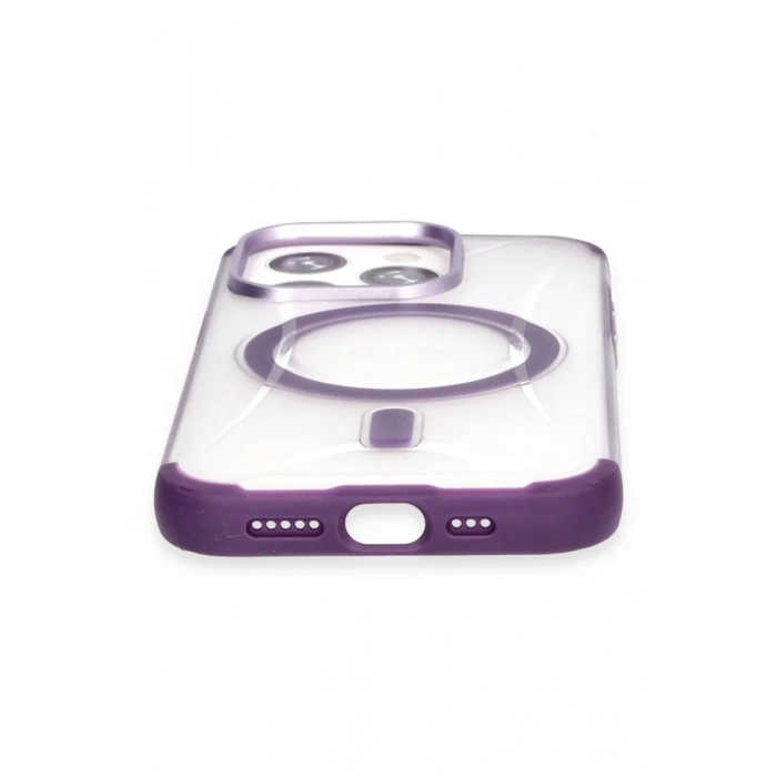 iPhone 15 Pro Hilton Magsafe Kapak - Derin Mor