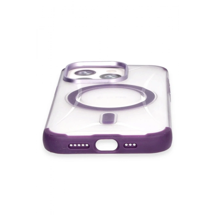 iPhone 15 Pro Hilton Magsafe Kapak - Derin Mor