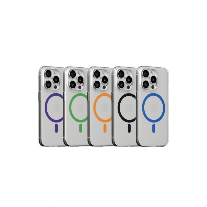 iPhone 15 Pro Kılıf Bubble Magsafe Kapak - Mavi