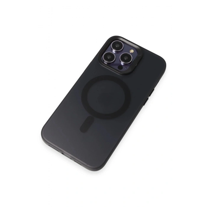 iPhone 15 Pro Kılıf Mateks Magsafe Kapak - Siyah