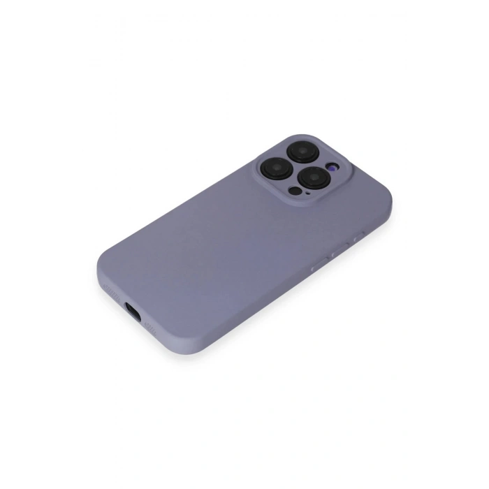 iPhone 15 Pro Kılıf Nano içi Kadife Silikon - Lila
