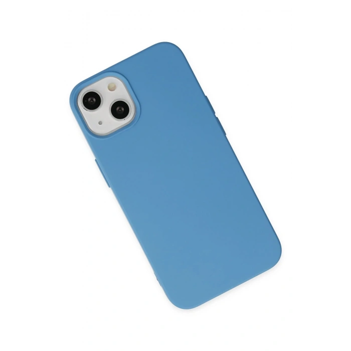 iPhone 15 Pro Kılıf Nano içi Kadife Silikon - Mavi