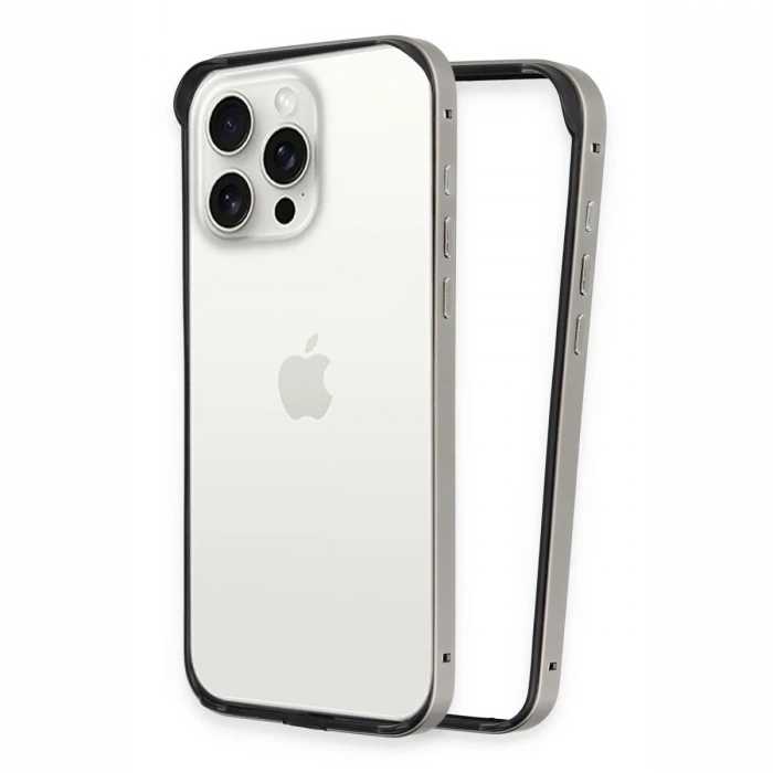 iPhone 15 Pro Land Bumper Koruma Kapak - Titan Gri