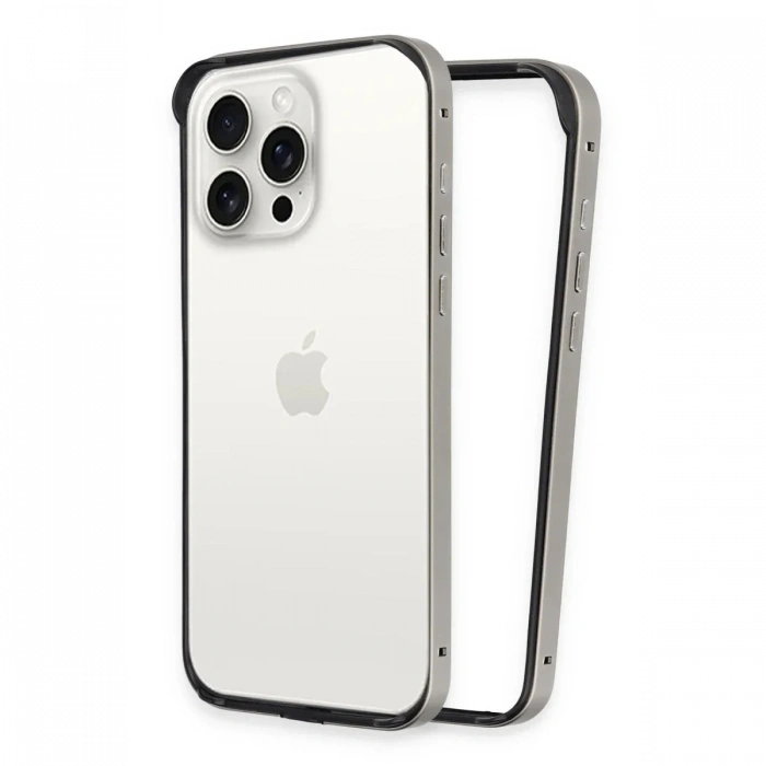 iPhone 15 Pro Land Bumper Koruma Kapak - Titan Gri
