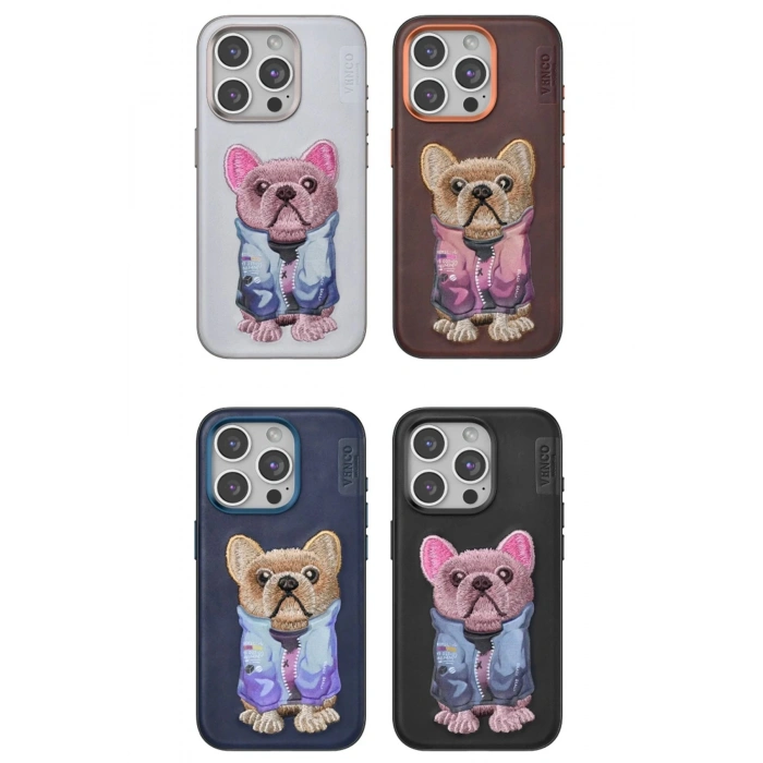 iPhone 15 Pro Max Cute Desenli Kapak - Siyah