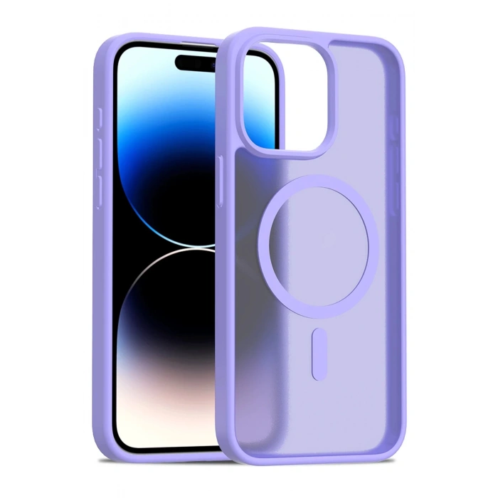 iPhone 15 Pro Max Jota Magsafe Kapak - Lila
