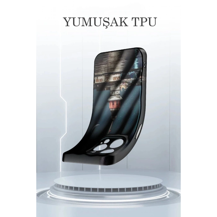 iPhone 15 Pro Max Kılıf Crew Desenli Kapak - Galata Kulesi