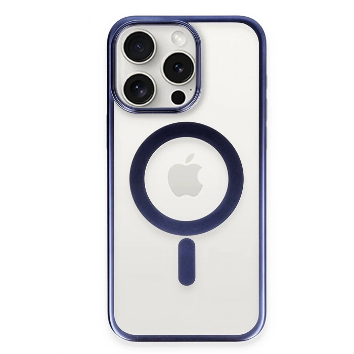 iPhone 15 Pro Max Kılıf Erozi Magsafe Kapak - Lacivert
