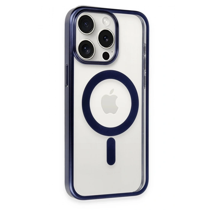 iPhone 15 Pro Max Kılıf Erozi Magsafe Kapak - Lacivert
