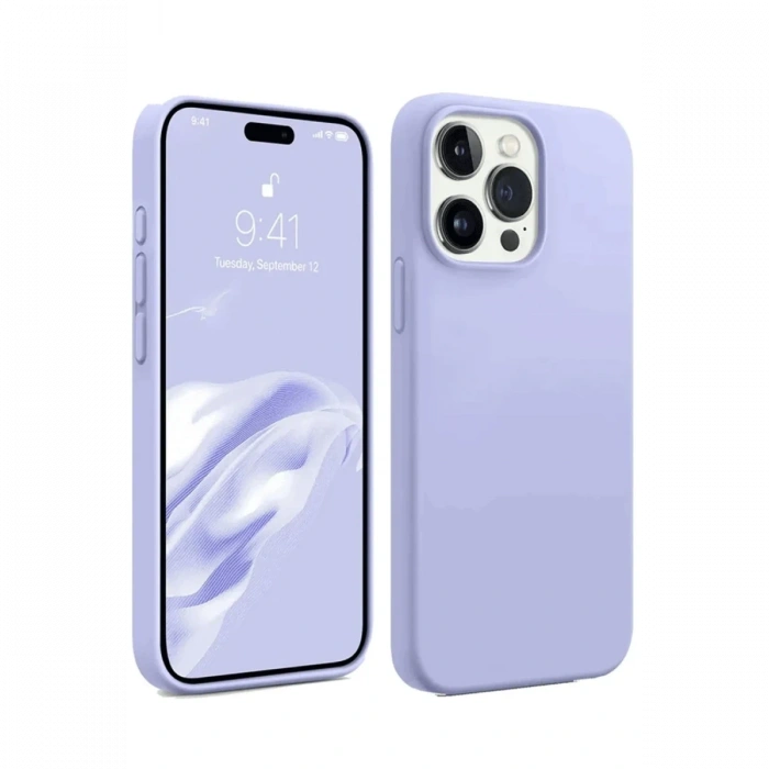 iPhone 15 Pro Max Kılıf First Silikon - Lila