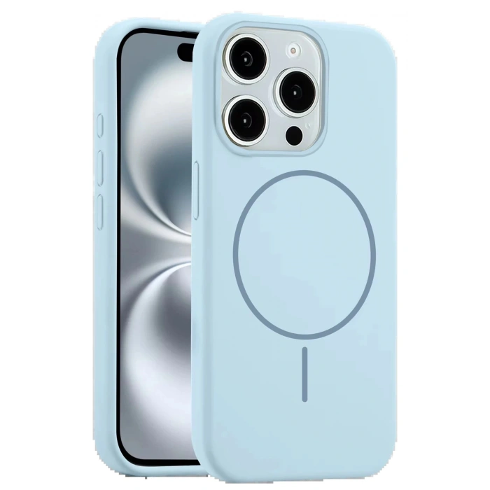 iPhone 15 Pro Max Kılıf Jully Magsafe Kapak - Mavi