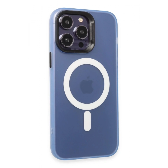 iPhone 15 Pro Max Kılıf Mateks Magsafe Kapak - Sierra Blue