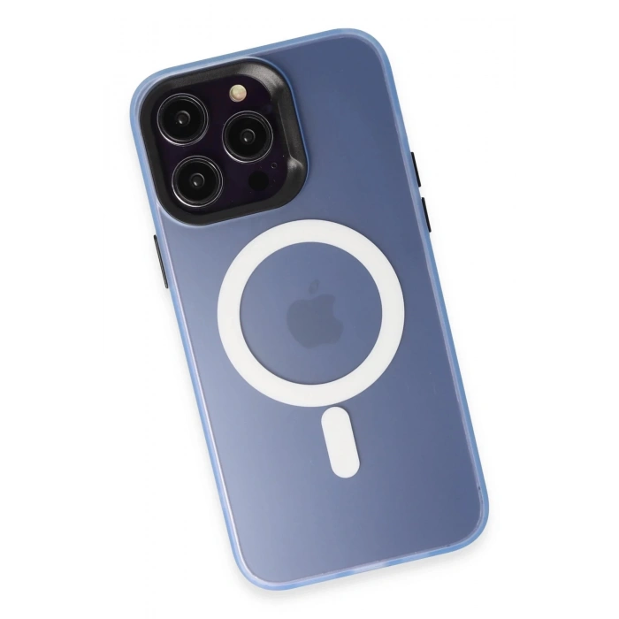 iPhone 15 Pro Max Kılıf Mateks Magsafe Kapak - Sierra Blue