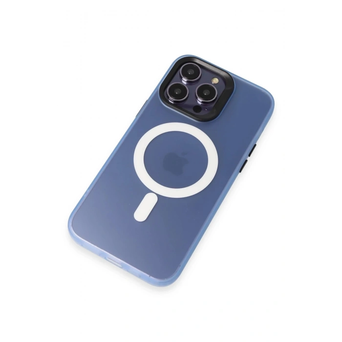iPhone 15 Pro Max Kılıf Mateks Magsafe Kapak - Sierra Blue