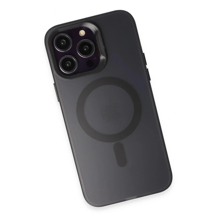 iPhone 15 Pro Max Kılıf Mateks Magsafe Kapak - Siyah