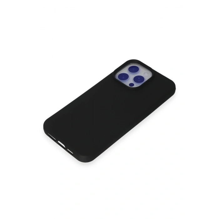 iPhone 15 Pro Max Kılıf Nano içi Kadife Silikon - Siyah