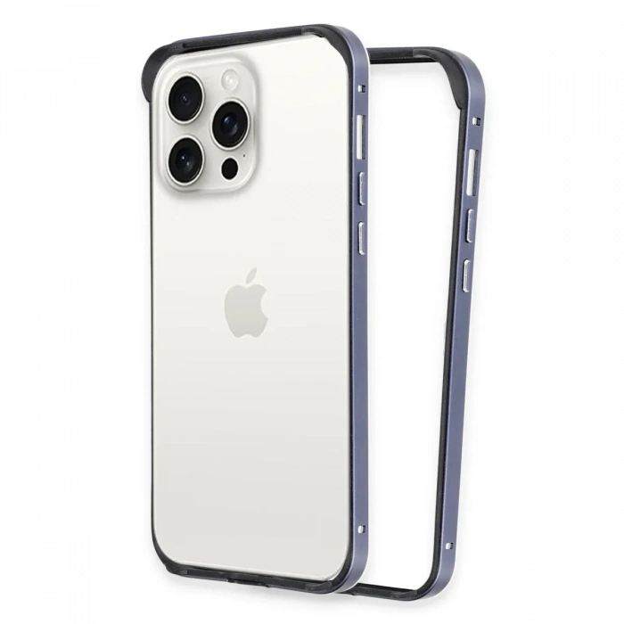 iPhone 15 Pro Max Land Bumper Koruma Kapak - Lacivert