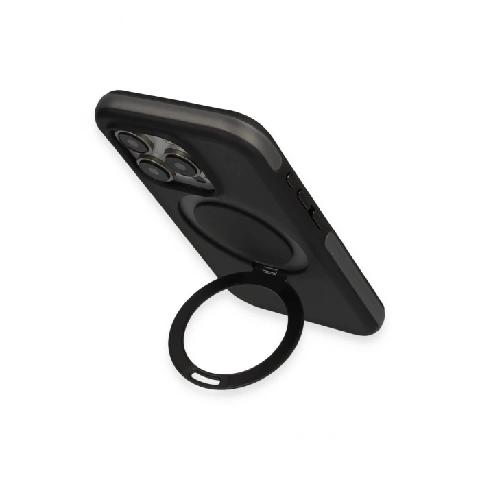 iPhone 15 Pro Max Zorda Airbag Magsafe Standlı Kapak - Titan Gri