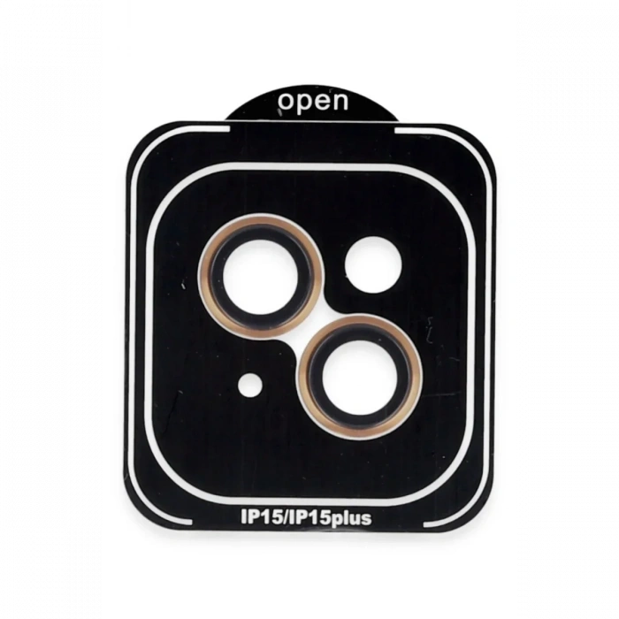 iPhone 15 PVD Metal Kamera Lens - Turuncu