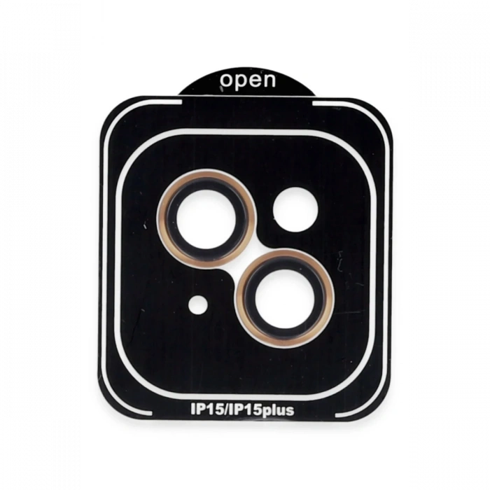 iPhone 15 PVD Metal Kamera Lens - Turuncu