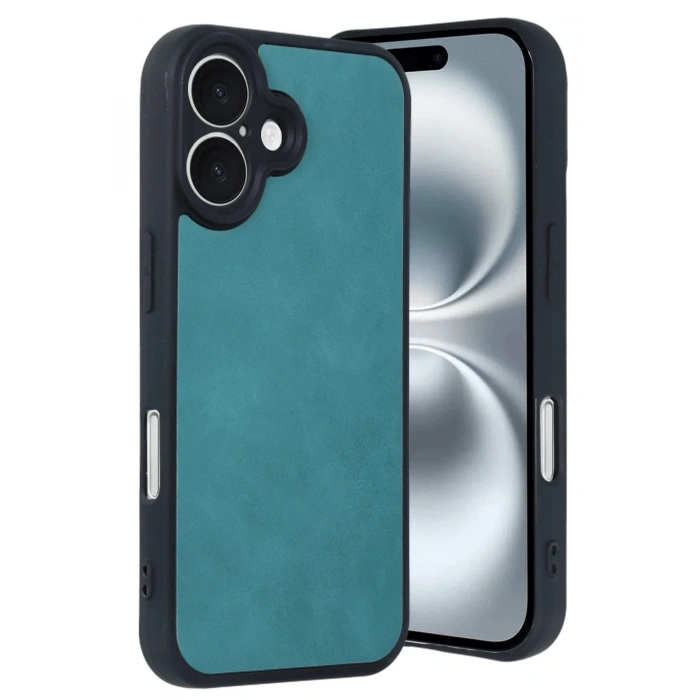 iPhone 16 Kılıf Aras Deri Kapak - Açık Yeşil