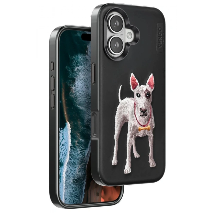 iPhone 16 Perma Desenli Kapak - Siyah