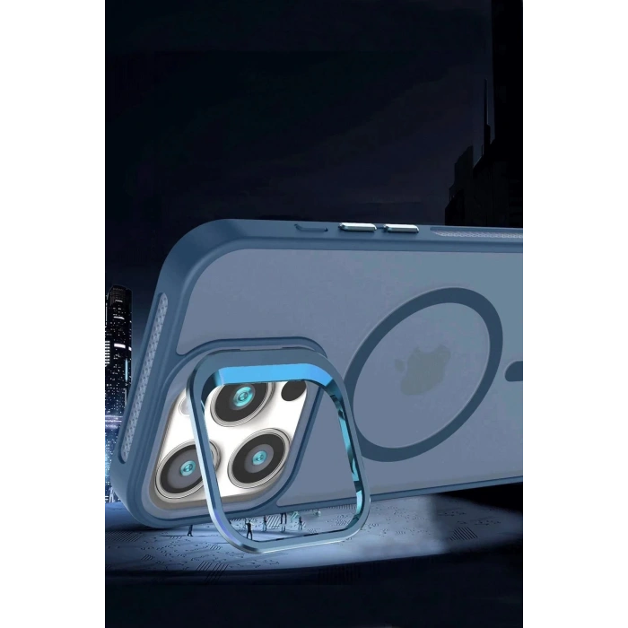 iPhone 16 Plus Flet Lens Magsafe Kapak - Lacivert