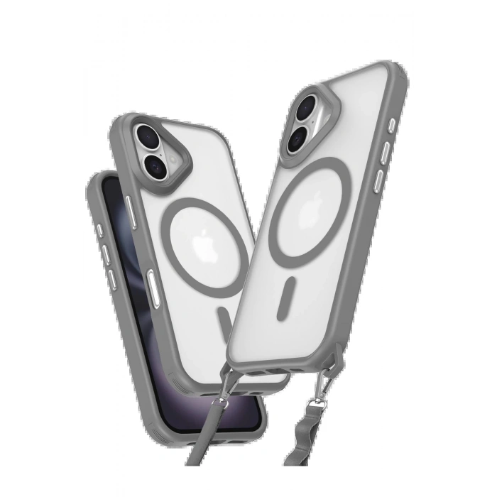 iPhone 16 Plus Kılıf Enka Magsafe Silikon Kılıf - Titan Gri