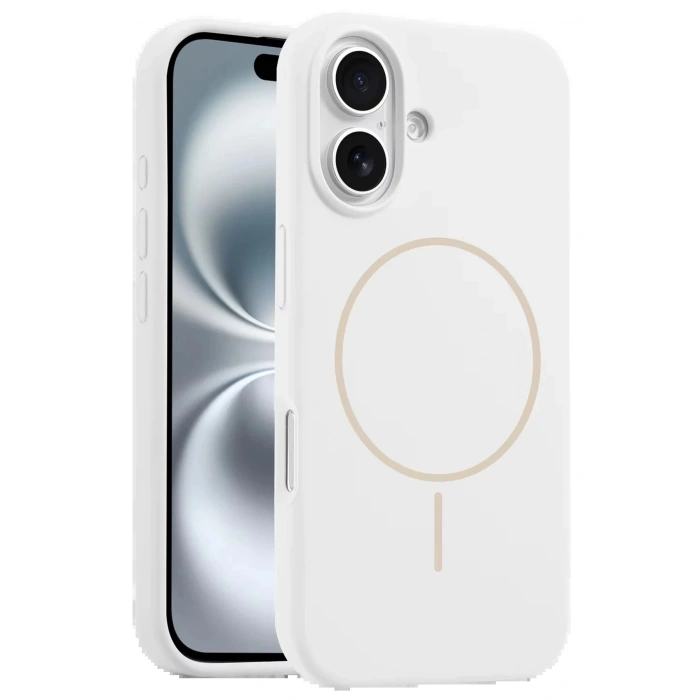 iPhone 16 Plus Kılıf Jully Magsafe Kapak - Beyaz