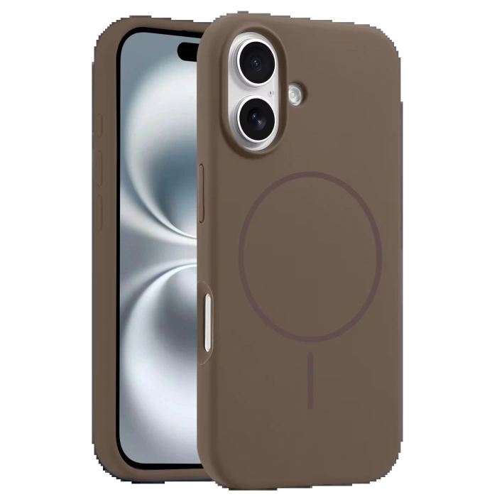iPhone 16 Plus Kılıf Jully Magsafe Kapak - Kahverengi
