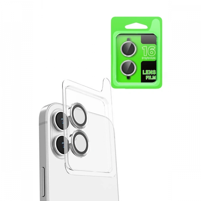 iPhone 16 Plus Raze Metal Kamera Lens - Beyaz