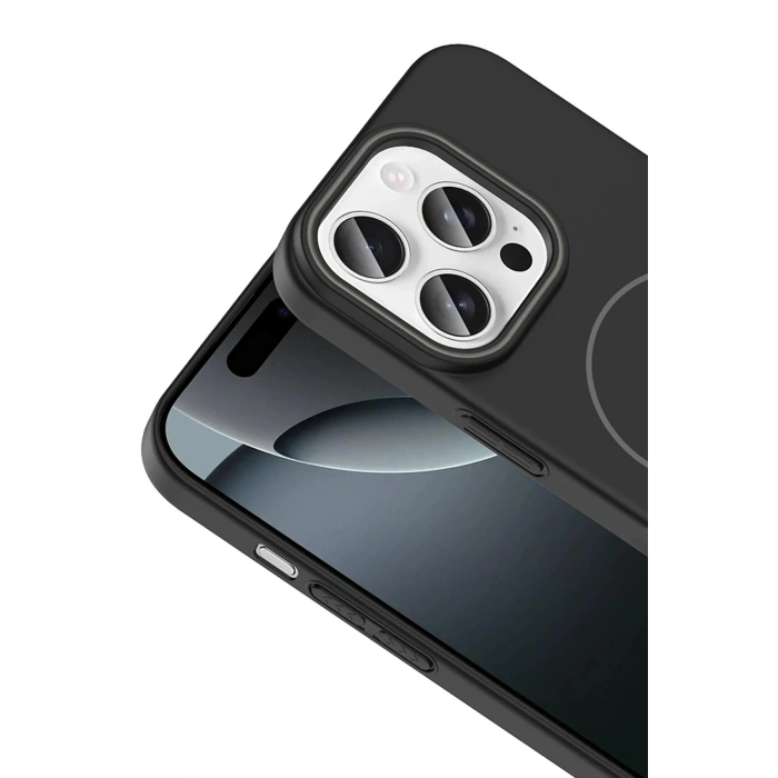 iPhone 16 Pro Broş Magsafe Kapak - Siyah