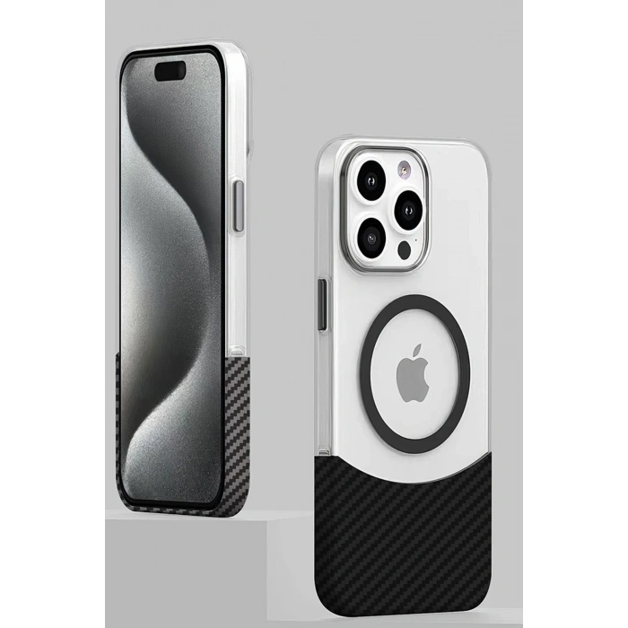 iPhone 16 Pro Carbon Puzzle Magsafe Kapak - Desert