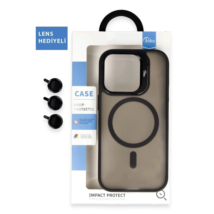 iPhone 16 Pro Flet Lens Magsafe Kapak - Siyah