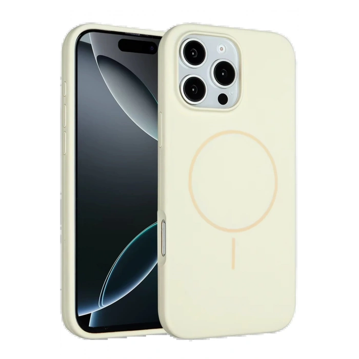 iPhone 16 Pro Kılıf Jully Magsafe Kapak - Bej