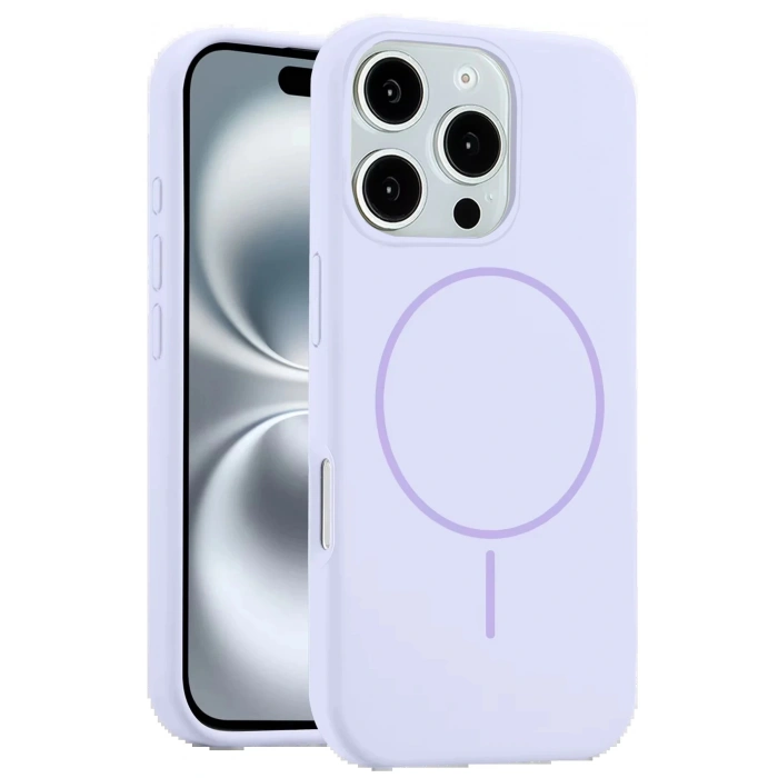 iPhone 16 Pro Kılıf Jully Magsafe Kapak - Lila